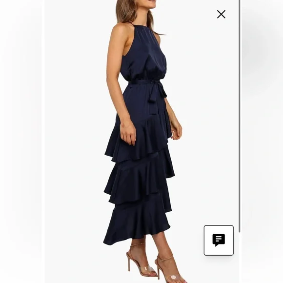 Petal & Pup Navy Seychelle Asymmetric Tiered
Cocktail Party Dress Size 12 NWT - Picture 3 of 11